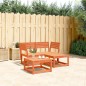 vidaXL 3-tlg. Garten-Sofagarnitur Wachsbraun Massivholz Kiefer vidaXL 3-tlg. Garten-Sofagarnitur Wachsbraun Massivholz Kiefer