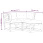 vidaXL 3-tlg. Garten-Sofagarnitur mit Kissen Massivholz Douglasie vidaXL 3-tlg. Garten-Sofagarnitur mit Kissen Massivholz Douglasie
