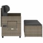 vidaXL Gartenbank Verstellbar mit Kissen Grau Poly Rattan vidaXL Gartenbank Verstellbar mit Kissen Grau Poly Rattan