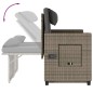 vidaXL Gartenbank Verstellbar mit Kissen Grau Poly Rattan vidaXL Gartenbank Verstellbar mit Kissen Grau Poly Rattan