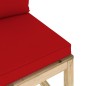 Garten-Mittelsofa mit Kissen Grün Imprägniertes Kiefernholz Garten-Mittelsofa mit Kissen Grün Imprägniertes Kiefernholz