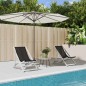 vidaXL Strandstühle 2 Stk. Klappbar Schwarz Aluminium und Textilene vidaXL Strandstühle 2 Stk. Klappbar Schwarz Aluminium und Textilene