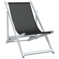 vidaXL Strandstühle 2 Stk. Klappbar Schwarz Aluminium und Textilene vidaXL Strandstühle 2 Stk. Klappbar Schwarz Aluminium und Textilene