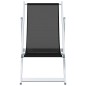 vidaXL Strandstühle 2 Stk. Klappbar Schwarz Aluminium und Textilene vidaXL Strandstühle 2 Stk. Klappbar Schwarz Aluminium und Textilene