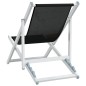 vidaXL Strandstühle 2 Stk. Klappbar Schwarz Aluminium und Textilene vidaXL Strandstühle 2 Stk. Klappbar Schwarz Aluminium und Textilene