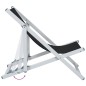 vidaXL Strandstühle 2 Stk. Klappbar Schwarz Aluminium und Textilene vidaXL Strandstühle 2 Stk. Klappbar Schwarz Aluminium und Textilene