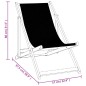 vidaXL Strandstühle 2 Stk. Klappbar Schwarz Aluminium und Textilene vidaXL Strandstühle 2 Stk. Klappbar Schwarz Aluminium und Textilene