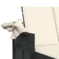 vidaXL Doppel-Sonnenliege mit Dach und Auflagen Schwarz Poly Rattan vidaXL Doppel-Sonnenliege mit Dach und Auflagen Schwarz Poly Rattan