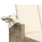 vidaXL Doppel-Sonnenliege mit Dach und Auflagen Beige Poly Rattan vidaXL Doppel-Sonnenliege mit Dach und Auflagen Beige Poly Rattan