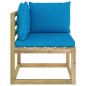 Garten-Ecksofas & Kissen in Grün 2 Stk. Kiefernholz Garten-Ecksofas & Kissen in Grün 2 Stk. Kiefernholz