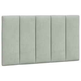 vidaXL Kopfteil-Kissen Hellgrau 80 cm Samt