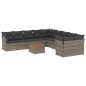 vidaXL 11-tlg. Garten-Sofagarnitur mit Kissen Grau Poly Rattan vidaXL 11-tlg. Garten-Sofagarnitur mit Kissen Grau Poly Rattan