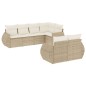 vidaXL 7-tlg. Garten-Sofagarnitur mit Kissen Beige Poly Rattan vidaXL 7-tlg. Garten-Sofagarnitur mit Kissen Beige Poly Rattan