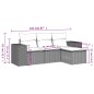 vidaXL 4-tlg. Garten-Sofagarnitur mit Kissen Beige Poly Rattan vidaXL 4-tlg. Garten-Sofagarnitur mit Kissen Beige Poly Rattan