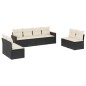 vidaXL 8-tlg. Garten-Sofagarnitur mit Kissen Schwarz Poly Rattan vidaXL 8-tlg. Garten-Sofagarnitur mit Kissen Schwarz Poly Rattan