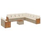 vidaXL 12-tlg. Garten-Sofagarnitur mit Kissen Beige Poly Rattan vidaXL 12-tlg. Garten-Sofagarnitur mit Kissen Beige Poly Rattan