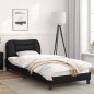 vidaXL Bettgestell mit Kopfteil Schwarz 90x200 cm Kunstleder vidaXL Bettgestell mit Kopfteil Schwarz 90x200 cm Kunstleder