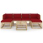 7-tlg. Garten-Lounge-Set mit Kissen Imprägniertes Kiefernholz 7-tlg. Garten-Lounge-Set mit Kissen Imprägniertes Kiefernholz