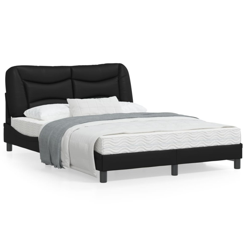 vidaXL Bettgestell mit Kopfteil Schwarz 120x200 cm Kunstleder vidaXL Bettgestell mit Kopfteil Schwarz 120x200 cm Kunstleder