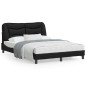 vidaXL Bettgestell mit Kopfteil Schwarz 120x200 cm Kunstleder vidaXL Bettgestell mit Kopfteil Schwarz 120x200 cm Kunstleder