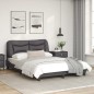 vidaXL Bettgestell mit Kopfteil Grau 140x200 cm Kunstleder vidaXL Bettgestell mit Kopfteil Grau 140x200 cm Kunstleder