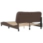 vidaXL Bettgestell mit Kopfteil Braun 140x190 cm Kunstleder vidaXL Bettgestell mit Kopfteil Braun 140x190 cm Kunstleder