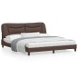 vidaXL Bettgestell mit Kopfteil Braun 180x200 cm Kunstleder vidaXL Bettgestell mit Kopfteil Braun 180x200 cm Kunstleder