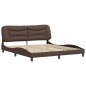 vidaXL Bettgestell mit Kopfteil Braun 180x200 cm Kunstleder vidaXL Bettgestell mit Kopfteil Braun 180x200 cm Kunstleder