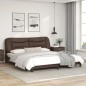 vidaXL Bettgestell mit Kopfteil Braun 180x200 cm Kunstleder vidaXL Bettgestell mit Kopfteil Braun 180x200 cm Kunstleder