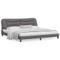 vidaXL Bettgestell mit Kopfteil Grau 200x200 cm Kunstleder vidaXL Bettgestell mit Kopfteil Grau 200x200 cm Kunstleder