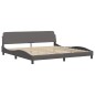 vidaXL Bettgestell mit Kopfteil Grau 200x200 cm Kunstleder vidaXL Bettgestell mit Kopfteil Grau 200x200 cm Kunstleder