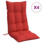 vidaXL Hochlehner-Auflagen 4 Stk. Rot Oxford-Gewebe vidaXL Hochlehner-Auflagen 4 Stk. Rot Oxford-Gewebe