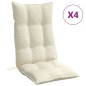 vidaXL Hochlehner-Auflagen 4 Stk. Creme Oxford-Gewebe vidaXL Hochlehner-Auflagen 4 Stk. Creme Oxford-Gewebe