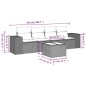 vidaXL 5-tlg. Garten-Sofagarnitur mit Kissen Grau Poly Rattan vidaXL 5-tlg. Garten-Sofagarnitur mit Kissen Grau Poly Rattan