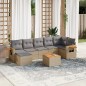 vidaXL 8-tlg. Garten-Sofagarnitur mit Kissen Beige Poly Rattan vidaXL 8-tlg. Garten-Sofagarnitur mit Kissen Beige Poly Rattan