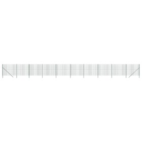 vidaXL Maschendrahtzaun Grün 1,6x25 m Verzinkter Stahl