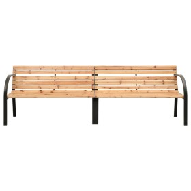 vidaXL Doppel-Gartenbank 225 cm Massivholz Tanne