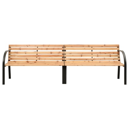 vidaXL Doppel-Gartenbank 225 cm Massivholz Tanne