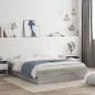 vidaXL Bettgestell mit Schubladen Grau Sonoma 140x200 cm Holzwerkstoff vidaXL Bettgestell mit Schubladen Grau Sonoma 140x200 cm Holzwerkstoff