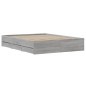 vidaXL Bettgestell mit Schubladen Grau Sonoma 140x200 cm Holzwerkstoff vidaXL Bettgestell mit Schubladen Grau Sonoma 140x200 cm Holzwerkstoff