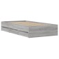 vidaXL Bettgestell mit Schubladen Grau Sonoma 90x200 cm Holzwerkstoff vidaXL Bettgestell mit Schubladen Grau Sonoma 90x200 cm Holzwerkstoff