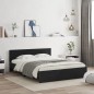 vidaXL Bettgestell mit Kopfteil und LED-Beleuchtung Schwarz 160x200 cm vidaXL Bettgestell mit Kopfteil und LED-Beleuchtung Schwarz 160x200 cm