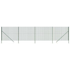 vidaXL Maschendrahtzaun Grün 1,6x10 m Verzinkter Stahl