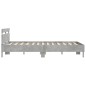 vidaXL Bettgestell mit Kopfteil LED-Beleuchtung Betongrau 140x190 cm vidaXL Bettgestell mit Kopfteil LED-Beleuchtung Betongrau 140x190 cm
