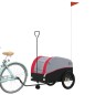 vidaXL Fahrradanhänger Schwarz und Rot 45 kg Eisen vidaXL Fahrradanhänger Schwarz und Rot 45 kg Eisen