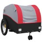 vidaXL Fahrradanhänger Schwarz und Rot 45 kg Eisen vidaXL Fahrradanhänger Schwarz und Rot 45 kg Eisen
