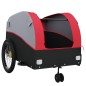 vidaXL Fahrradanhänger Schwarz und Rot 45 kg Eisen vidaXL Fahrradanhänger Schwarz und Rot 45 kg Eisen