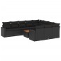 vidaXL 11-tlg. Garten-Sofagarnitur mit Kissen Schwarz Poly Rattan vidaXL 11-tlg. Garten-Sofagarnitur mit Kissen Schwarz Poly Rattan