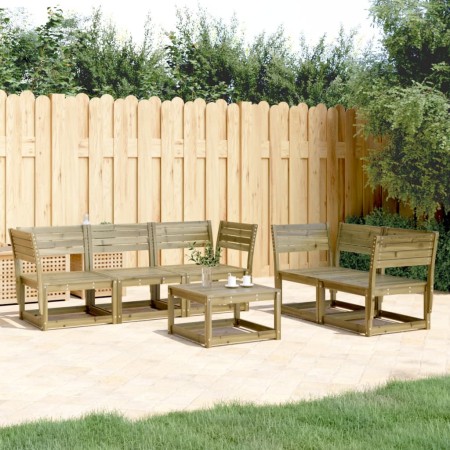 vidaXL 5-tlg. Garten-Sofagarnitur Kiefernholz Imprägniert
