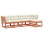 vidaXL 5-tlg. Garten-Sofagarnitur mit Kissen Wachsbraun Kiefernholz vidaXL 5-tlg. Garten-Sofagarnitur mit Kissen Wachsbraun Kiefernholz
